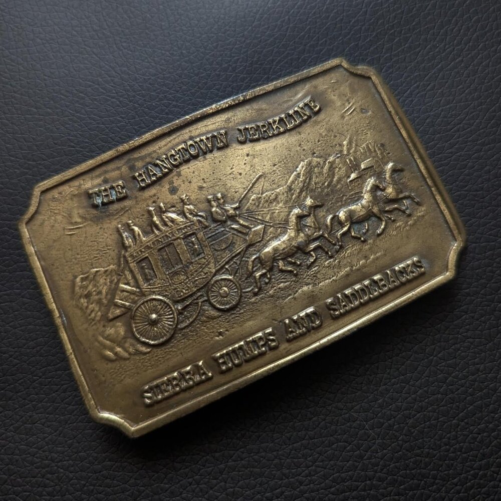 Vintage Bergamot Brassworks Hangtown Jerkline Belt Buckle